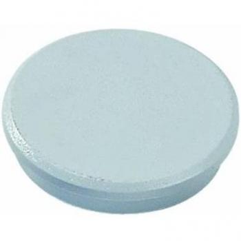 Dahle 95524 Pack de 10 Imanes Redondos para Pizarra Blanca, Diámetro de 24mm, Color Gris