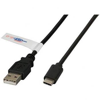 Cable USB 2.0 A a C macho a macho de 1 m - Negro, Premium