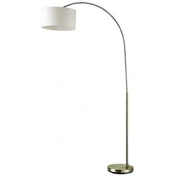 FABRILAMP Pie de salón Polux E27 Cuero Beige