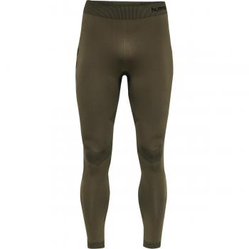 Hummel First Seamless Training Tights for Men in Khaki