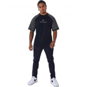 Project X Paris Black Labyrinth Sleeve T-Shirt