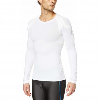 Odlo Bl Active Spine Light - Camiseta de Manga Larga para Mujer, Mujer, Camiseta de Manga Larga para Mujer, 195971, Blanco, Small