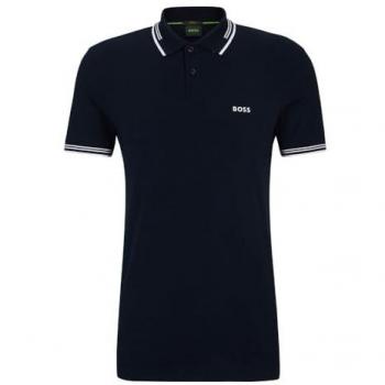 BOSS Paul Slim Fit Short Sleeve Polo Shirt for Men - Dark Blue