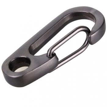 5pcs acero mosquetón Snap primavera Loaded Clip Gancho Mosquetón Bloqueo mosquetón, gris