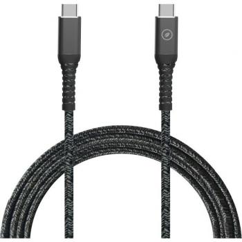 Muvit For Change Cable Tipo C a Tipo C 5A/240W 1.2m Resistente Negro