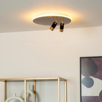 Lámpara de Techo LED Jubel Ø 40 cm Regulable 25W 2700K Cromo Negro