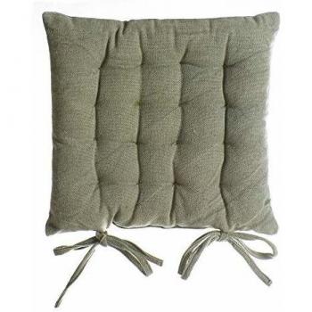 Cojín de Silla Verde rústico 100% algodón, de 40x40 cm - LOLAhome