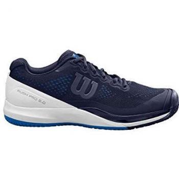 Wilson Rush Pro 3.0, Zapatilla de Tenis para Todo Tipo de Terreno, tenistas de Cualquier Nivel para Hombre, Azul/Blanco/Azul, 48 EU