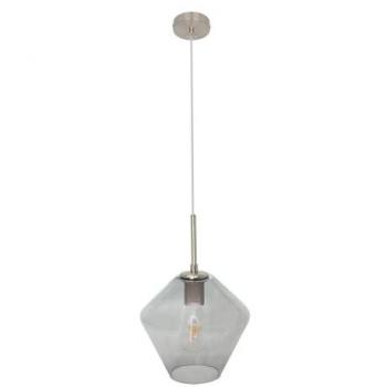 Lámpara Colgante Pinap 1xe27 Níquel/Ahumado Diseño Moderno 23x23 cm