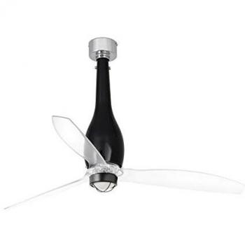 Ventilador de Techo Eterfan LED Negro Brillante con Luz WiFi y Motor DC 1280mm
