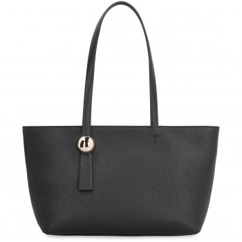 Furla Women's Sfera M Leather Tote Bag in Black | WB01384HSF000 Color O6000