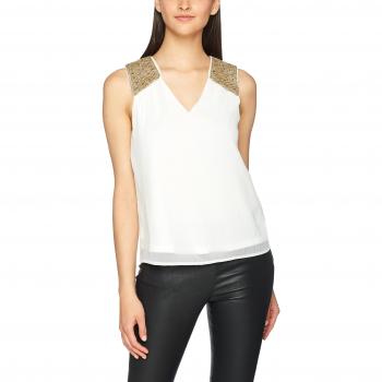 VERO MODA Vmblinky S/l Top Boo, Camiseta sin Mangas para Mujer, Blanco