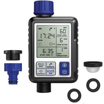 Aqua Control C4110 Digital de Riego con Pantalla panorámica Extremadamente fácil. Programador Full Vision 2. Observa Toda la información de programación a la Vez