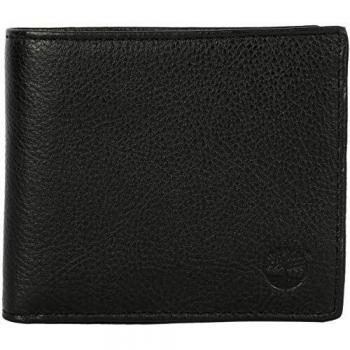 Timberland Kennebunk Black Bifold Wallet with Coin Pocket for Men