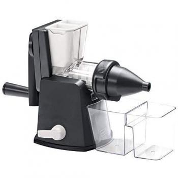 Centrífuga manual LURCH Base&Soul 200510 - Extractor de jugos a presión en frío para hierba de trigo, verduras y frutas - Gris/Blanco