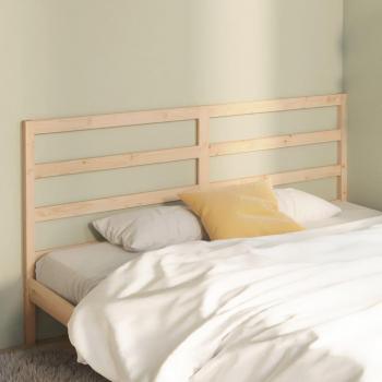 Cabecero para cama de madera maciza de pino 206x4x100 cm