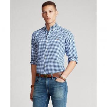 Polo Ralph Lauren Men's Regular Fit Oxford Shirt - Blue - Casual Cotton Long Sleeve