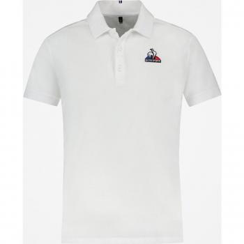Polo Le Coq Sportif Blanco para Hombre - Modelo Clásico de Piqué