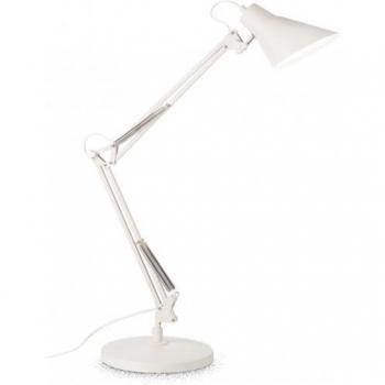 Lámpara de Escritorio Moderna Sally Sobremesa Metal Blanco 1 Bombilla E27 58cm