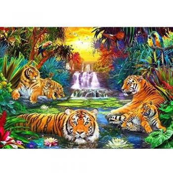 Puzzle Bluebird - Familia en la Piscina de la Jungla, 1000 Piezas