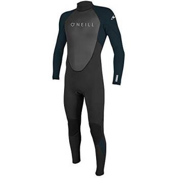 O'Neill Reactor II Traje de Neopreno 3/2 mm con Cremallera en la Espalda, Manga Larga, Color Negro/Abismo, Talla L