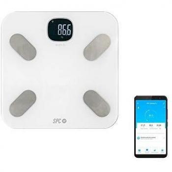 Báscula Inteligente de Análisis Corporal WiFi Atenea Fit en Blanco - Monitorización de Más de 15 Parámetros y Generación de Estadísticas y Gráficos