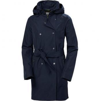 Helly Hansen Women's Welsey II Waterproof Trench Coat Navy Size L