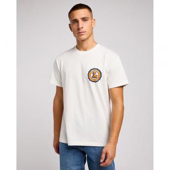Camiseta de hombre Lee Varsity de manga corta en color natural
