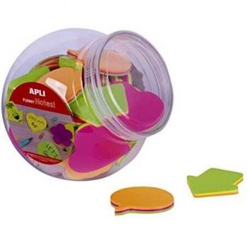 Cubo 75 Tacos Notas Adhesivas Formas Surtidas 75x75mm Apli 17900