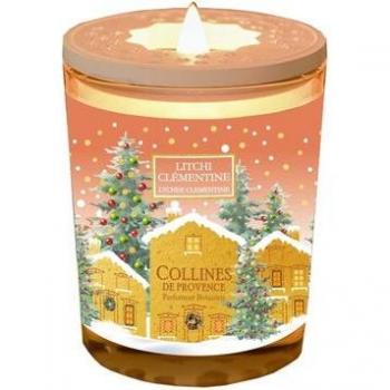 Vela de Navidad Litchi y Clementina 180g Collines de Provence