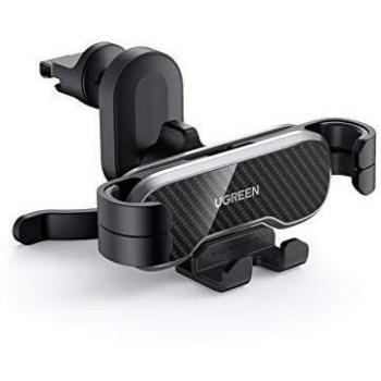 UGREEN Soporte Móvil Coche Rejillas, Soporte Teléfono Móvil Coche Ventilación Automático Car Holder Ajustable por Gravedad Compatible con iPhone 13 12, Galaxy S21/ Note 20/ S9/S8, Redmi Note 10 9 Pro