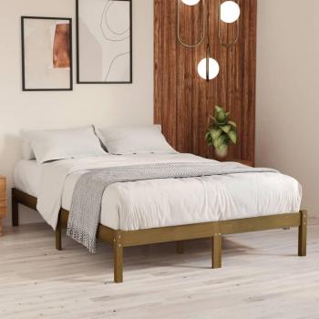 Cama King Size de Madera Maciza en color Miel 150x200 cm