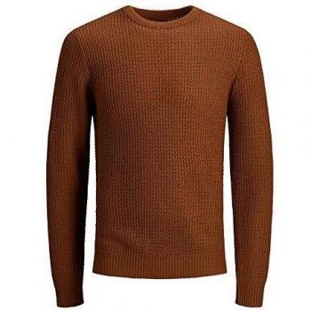 Jersey Jack&Jones Hombre L Naranja 12168065 JORFLOW Knit Crew Neck ZA Mocha Bisque
