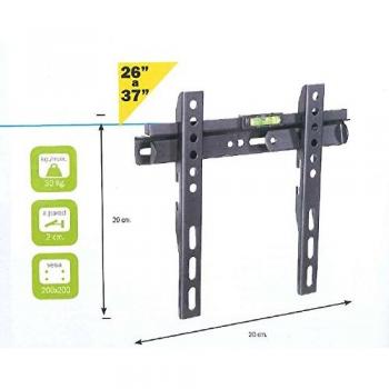 Soporte Lauson Fijo DE 26 A 37 hasta 30KG Negro Nivel