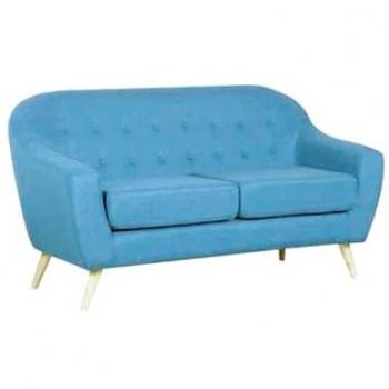 Sofá 2 Plazas Marte Color Azul - Diseño Moderno con Asiento, Respaldo y Apoyabrazos de Espuma de Poliuretano
