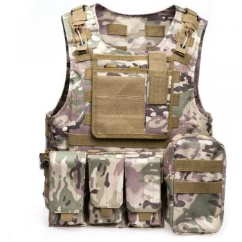 Tactical Molle aire suave chaleco de paintball combate suave chaleco táctico militar MOLLE táctico al aire libre chaleco para juegos al aire libre Caza y tiro, CP Camouflage