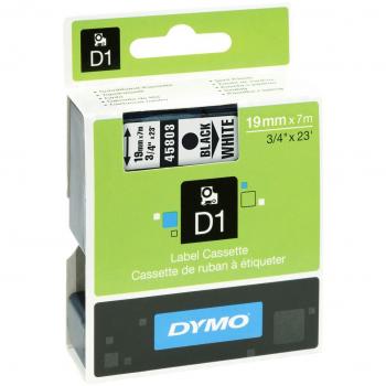 DYMO D1 etiquetas auténticas | impresión negra sobre fondo blanco | 19 mm נ7 m | autoadhesivas para etiquetadoras LabelManager