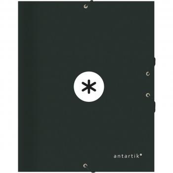 Carpeta Folio con Gomas Antartik Liderpapel negro