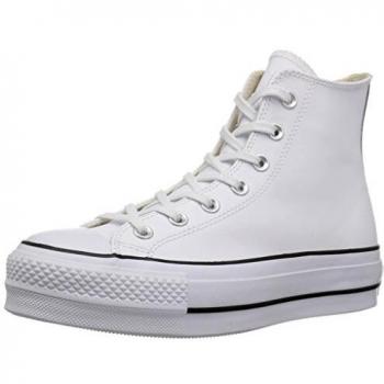 Converse Chuck Taylor CTAS Lift Clean Hi, Zapatillas Altas para Mujer, Blanco