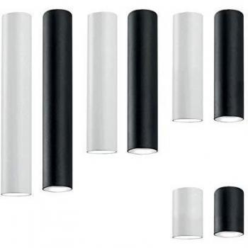 Plafón LED moderno de metal blanco mate, 1x GU10, diámetro 6 cm, altura 60 cm