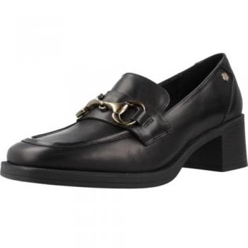 Mocasines de Piel para Mujer Carmela 162001 Negro con Tacón de 5 a 8cm - Casual y Clásico