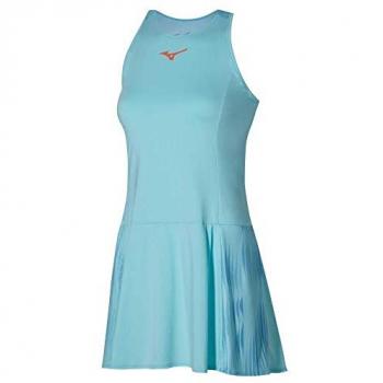 Mizuno Printed Vestido para Mujeres - Azul, Naranja, Tanager Turquesa, L