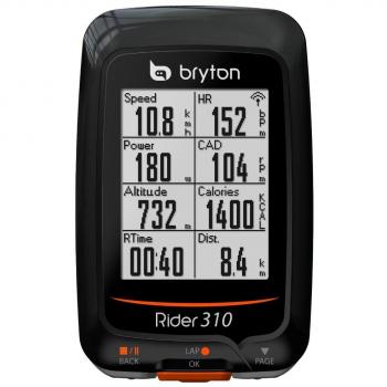 Bryton Rider 310T Ordenador de Ciclismo con GPS, Unisex, Negro, Talla Única