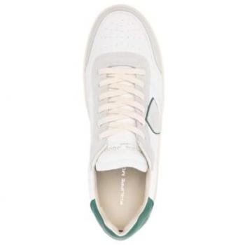 Philippe Model Nice White Leather Sneakers for Men - Size 44 (US 11)