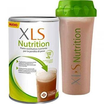 XLS Nutrition Chocolate + Shaker de regalo - Batido sustitutivo de comidas para perder peso - Ingredientes de origen natural - contiene todas las vitaminas del grupo B - Sin gluten - 400 g