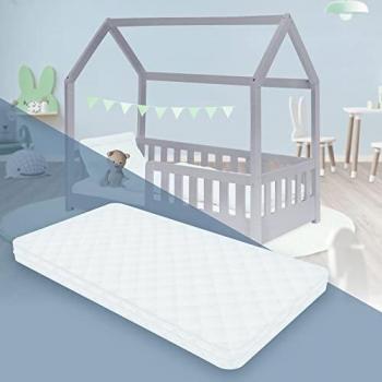 Colchón Infantil Oeko-Tex 120 x 60 cm Espuma Fría 10 cm Altura Funda Extraíble Lavable Ergonómico Hipoalergénico Transpirable