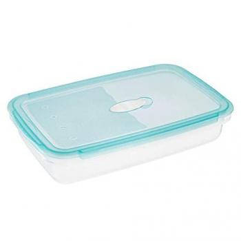 Recipiente 2en1 Laura para Microondas y Congelador 1,8 L, Polipropileno, Iceblue Transparente