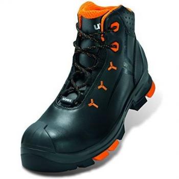 Bota de Seguridad Uvex 2 S3 SRC, Talla 43, Negro/Naranja