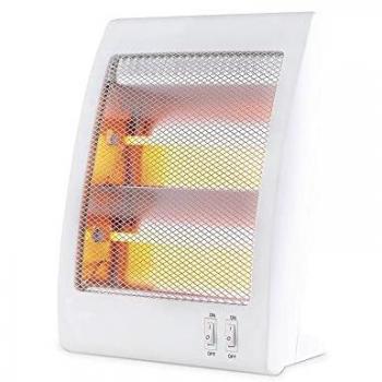 Estufa Halógena Radiador 800W - Bajo Consumo con 2 Barras de Cuarzo de 400W cada una