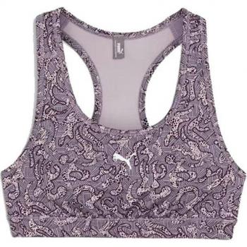 Sujetador deportivo de fitness Puma 4KEEPS mujer lila y gris - Talla L, diseño cómodo y transpirable, soporte medio, ideal para actividades deportivas